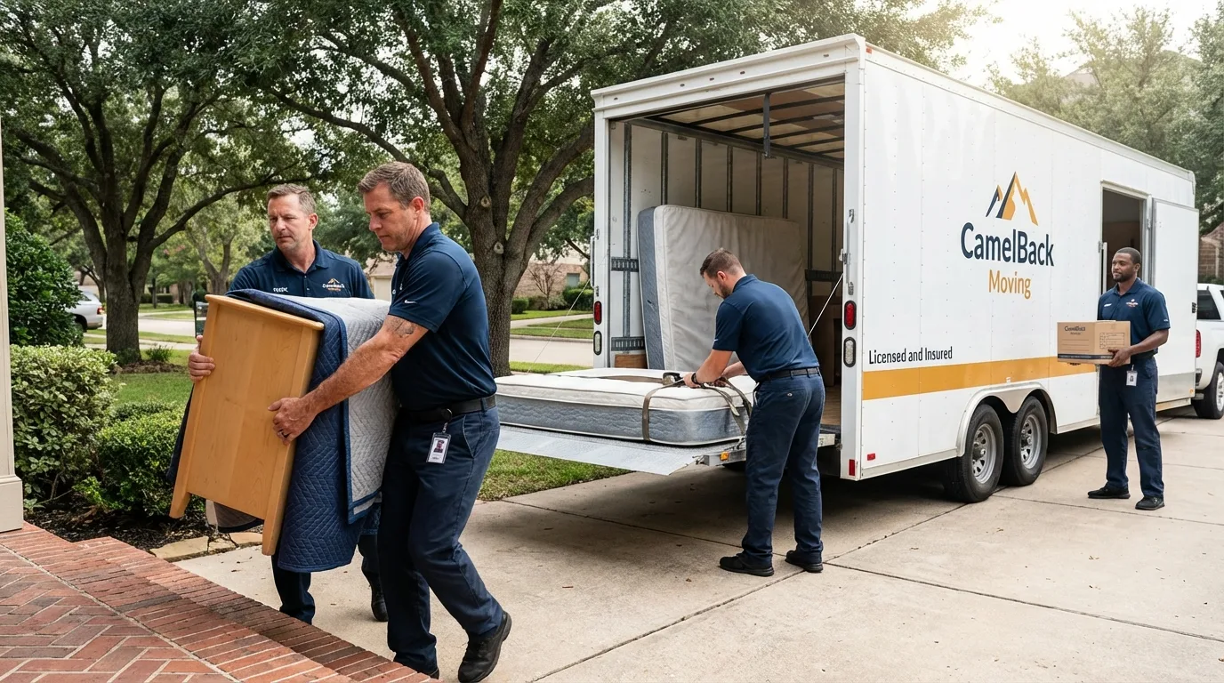 Crew loading residential truck for cross-state move from Wauseon, OH